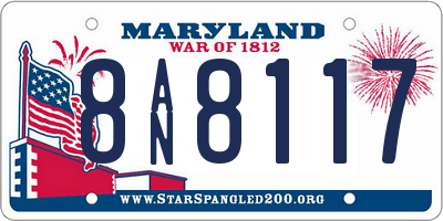 MD license plate 8AN8117