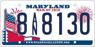 MD license plate 8AN8130