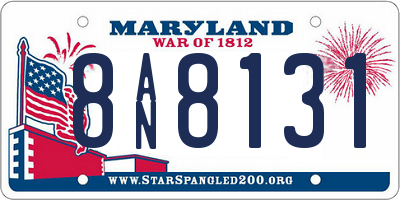 MD license plate 8AN8131
