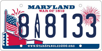 MD license plate 8AN8133