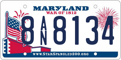 MD license plate 8AN8134