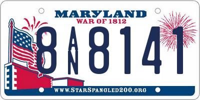 MD license plate 8AN8141