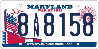 MD license plate 8AN8158