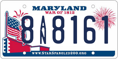 MD license plate 8AN8161