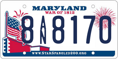 MD license plate 8AN8170