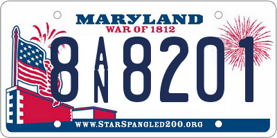 MD license plate 8AN8201