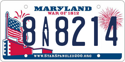 MD license plate 8AN8214