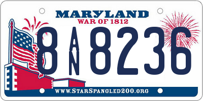 MD license plate 8AN8236