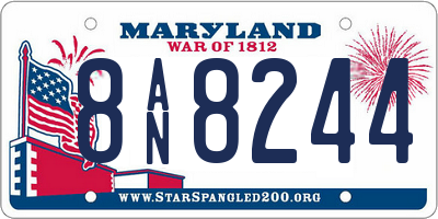 MD license plate 8AN8244