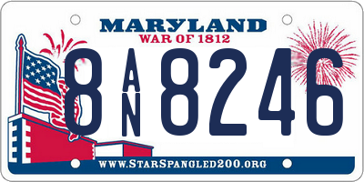 MD license plate 8AN8246