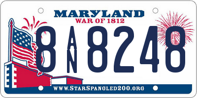 MD license plate 8AN8248