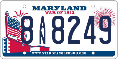 MD license plate 8AN8249
