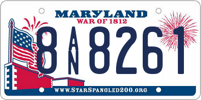 MD license plate 8AN8261