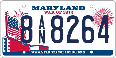 MD license plate 8AN8264