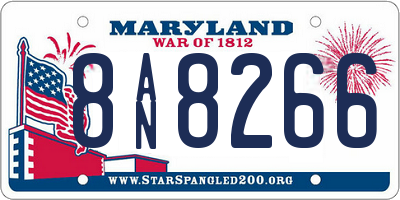 MD license plate 8AN8266