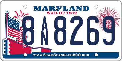 MD license plate 8AN8269