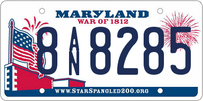 MD license plate 8AN8285