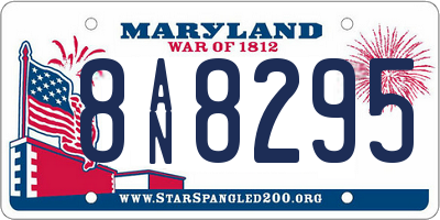 MD license plate 8AN8295