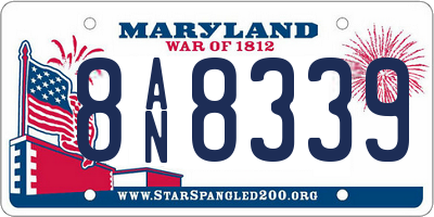 MD license plate 8AN8339