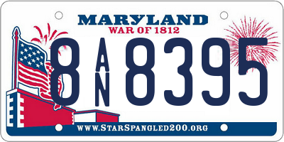 MD license plate 8AN8395