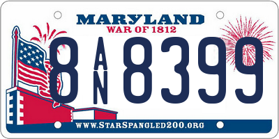 MD license plate 8AN8399