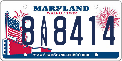 MD license plate 8AN8414