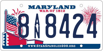 MD license plate 8AN8424