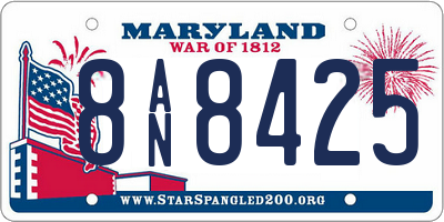 MD license plate 8AN8425