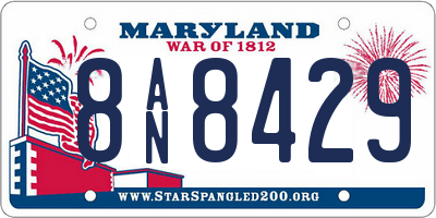 MD license plate 8AN8429