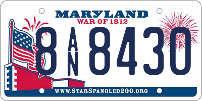 MD license plate 8AN8430