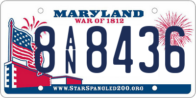 MD license plate 8AN8436