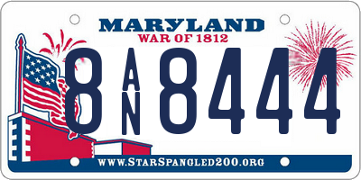 MD license plate 8AN8444