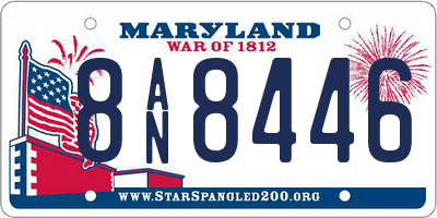 MD license plate 8AN8446