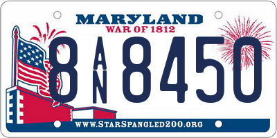 MD license plate 8AN8450