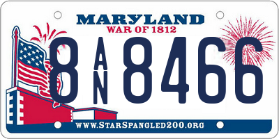 MD license plate 8AN8466