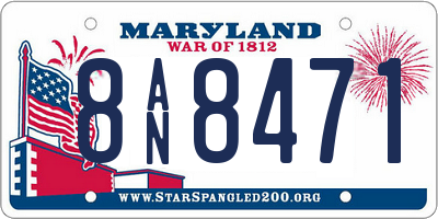 MD license plate 8AN8471