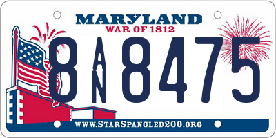 MD license plate 8AN8475