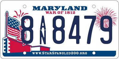 MD license plate 8AN8479