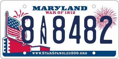 MD license plate 8AN8482