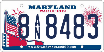 MD license plate 8AN8483