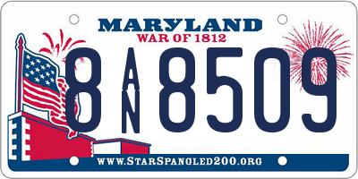 MD license plate 8AN8509