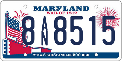 MD license plate 8AN8515