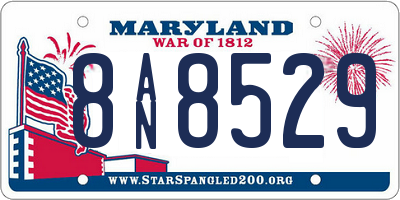 MD license plate 8AN8529