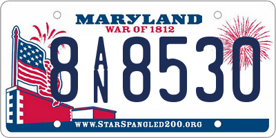 MD license plate 8AN8530