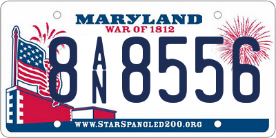 MD license plate 8AN8556