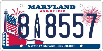 MD license plate 8AN8557
