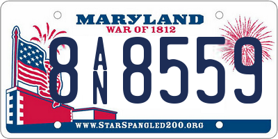 MD license plate 8AN8559