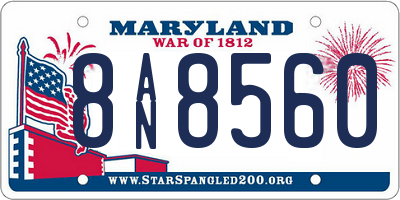 MD license plate 8AN8560