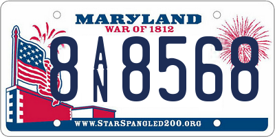 MD license plate 8AN8568