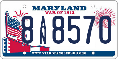 MD license plate 8AN8570